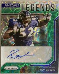 Ray Lewis [Green Scope Prizm] Football Cards 2021 Panini Prizm Franchise Legends Signatures Prices