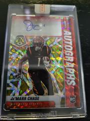 Ja'Marr Chase [Choice Fusion Red Yellow] #RA-7 Football Cards 2021 Panini Mosaic Rookie Autographs Prices