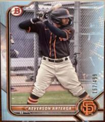 Aeverson Arteaga [Sky Blue] #BD-198 Baseball Cards 2022 Bowman Draft Prices