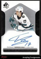 Thomas Bordeleau Hockey Cards 2022 SP Authentic Chirography Autographs Prices