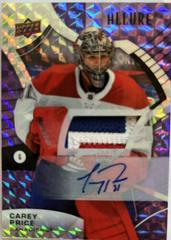 Carey Price [Purple Diamond Autograph Patch] Hockey Cards 2021 Upper Deck Allure Prices