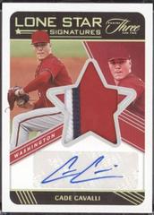 Cade Cavalli #LSS-CC Baseball Cards 2022 Panini Three and Two Lone Star Signatures Prices