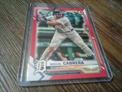 Miguel Cabrera [Red] Baseball Cards 2021 Bowman Prices