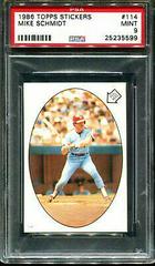 Mike Schmidt #114 Baseball Cards 1986 Topps Stickers Prices