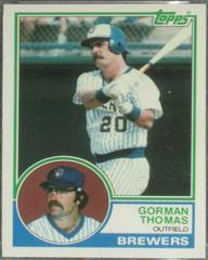 Gorman Thomas Baseball Cards 1983 Topps Prices