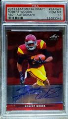 Robert Woods [Red Autograph] #BA-RW1 Football Cards 2013 Leaf Metal Draft Prices