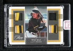 Oneil Cruz [Gold] Baseball Cards 2022 Panini Three and Two Rookie Quad Jerseys Prices