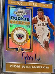 Zion Williamson [SP Autograph Blue] Basketball Cards 2019 Panini Contenders Optic Prices