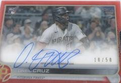 Oneil Cruz [Red] #CAA-OC Baseball Cards 2022 Topps Clearly Authentic Autographs Prices