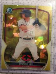 Brooks Lee [Yellow] #BCP-248 Baseball Cards 2023 Bowman Chrome Prospects Sapphire Prices