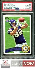 Kyle Rudolph [Two Hand Catch] #6 Football Cards 2011 Topps Prices