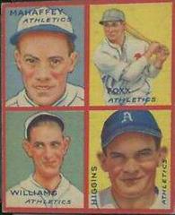 Foxx, Higgins, Mahaffey, Williams #2B Baseball Cards 1935 Goudey 4 in 1 Prices