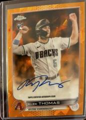 Alek Thomas [Orange] Baseball Cards 2022 Topps Chrome Update Autographs Prices