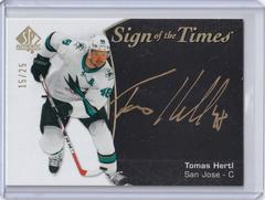 Tomas Hertl [Black Gold Ink] Hockey Cards 2021 SP Authentic Sign of the Times Autographs Prices