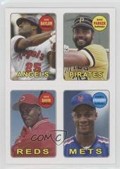 Darryl Strawberry, Dave Parker, Don Baylor, Eric Davis #BPDS Baseball Cards 2013 Topps Archives 1969 4 in 1 Stickers Prices