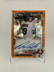 Aaron Sabato Baseball Cards 2021 Bowman Sapphire Autographs Prices