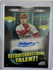 Bryson Stott Baseball Cards 2023 Topps Cosmic Chrome Extraterrestrial Talent Autographs Prices