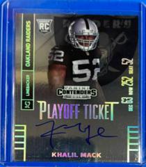 Khalil Mack [Leaning Forward Autograph Playoff Ticket] Football Cards 2014 Panini Contenders Prices