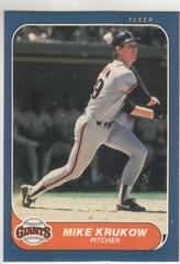 Mike Krukow #546 Baseball Cards 1986 Fleer Prices