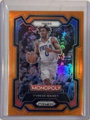 Tyrese Maxey [Orange] Basketball Cards 2023 Panini Prizm Monopoly Prices