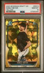 Noble Meyer [Yellow Sapphire] #BDC-6 Baseball Cards 2023 Bowman Draft Chrome Sapphire Prices