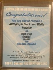 Mike Trout [Black & White] #GQA-MT Baseball Cards 2022 Topps Gypsy Queen Autographs Prices
