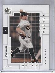 Matt Riley #111 Baseball Cards 2000 SP Authentic Prices