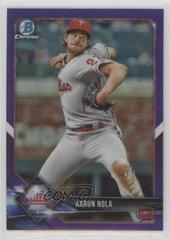 Aaron Nola [Purple Refractor] #22 Baseball Cards 2018 Bowman Chrome Prices