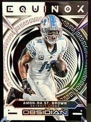 Amon-Ra St. Brown [Red Electric Etch] #9 Football Cards 2023 Panini Obsidian Equinox Prices