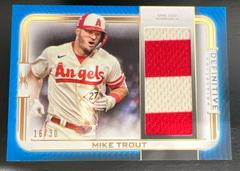 Mike Trout [Blue] #DJR-MT Baseball Cards 2023 Topps Definitive Jumbo Relic Collection Prices
