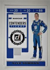 Alex Bowman #C11 Racing Cards 2020 Panini Donruss Nascar Contenders Prices