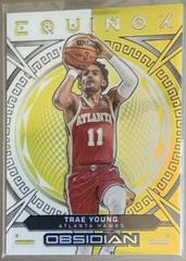 Trae Young [Yellow Flood] Basketball Cards 2022 Panini Obsidian Equinox Prices