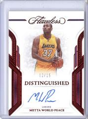 Metta World Peace [Ruby] #5 Basketball Cards 2022 Panini Flawless Distinguished Auto Prices