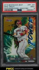 Mike Trout [Gold Refractor] Baseball Cards 2019 Bowman's Best Power Producers Prices