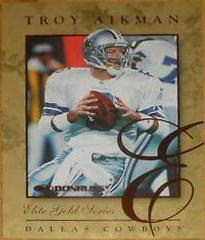 Troy Aikman [Gold] #9 Football Cards 1997 Panini Donruss Elite Prices