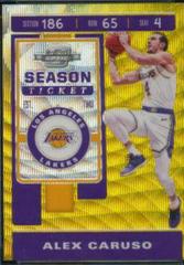 Alex Caruso [Gold Wave] #86 Basketball Cards 2019 Panini Contenders Optic Prices
