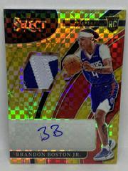 Brandon Boston Jr. [Gold Wave] Basketball Cards 2021 Panini Select Rookie Jersey Autographs Prices