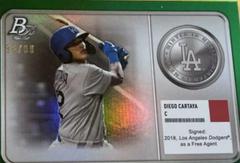 Diego Cartaya [Green] Baseball Cards 2022 Bowman Platinum Minted in Merit Prices