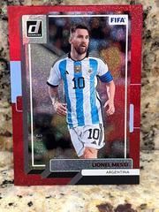 Lionel Messi [Red] #10 Soccer Cards 2022 Panini Donruss Prices