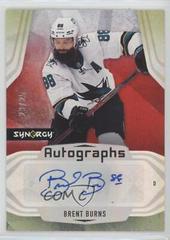 Brent Burns [Red] Hockey Cards 2021 Upper Deck Synergy Autographs Prices