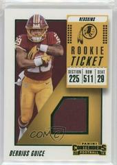 Derrius Guice Football Cards 2018 Panini Contenders Rookie Ticket Swatches Prices
