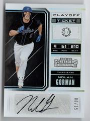 Nolan Gorman [Running Playoff Ticket] #6 Baseball Cards 2018 Panini Contenders Draft Picks Ticket Autographs Prices