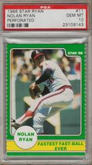 Nolan Ryan [Perforated] #11 Baseball Cards 1986 Star Ryan Prices