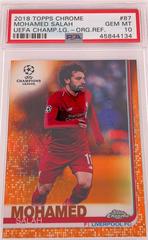 Mohamed Salah [Orange Refractor] Soccer Cards 2018 Topps Chrome UEFA Champions League Prices