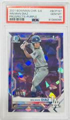 Wilman Diaz [Purple] #BCP-197 Baseball Cards 2021 Bowman Chrome Sapphire Prospects Prices