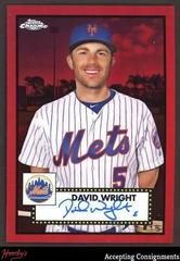 David Wright [Red] #PA-DW Baseball Cards 2021 Topps Chrome Platinum Anniversary Autographs Prices