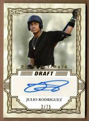Julio Rodriguez [Gold] #BA-JR1 Baseball Cards 2020 Leaf Ultimate Autographs Prices
