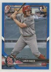 Luken Baker [Blue] Baseball Cards 2018 Bowman Draft Prices