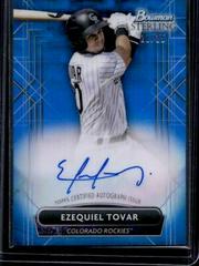 Ezequiel Tovar [Blue] #PA-ET Baseball Cards 2022 Bowman Sterling Prospect Autographs Prices