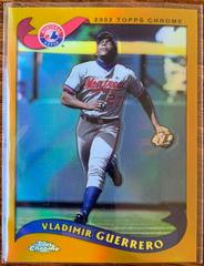 Vladimir Guerrero [Gold Refractor] #100 Baseball Cards 2002 Topps Chrome Prices